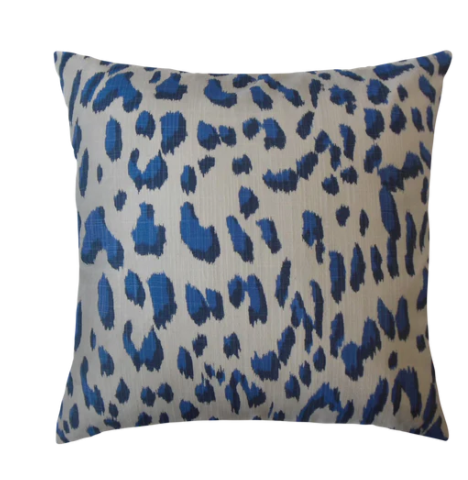 Royal Blue Dotted Pillow