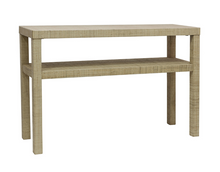 Raffia Console Table with Shelf