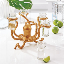 Bronzed Octopus Shot Glass Holder