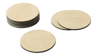 Set of 8 Round Snakeskin Coasters - Ivory