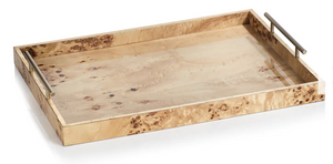 Rectangular Tray with Gold Handles