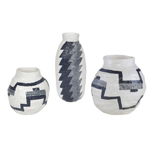 Indigo Vases - Set of 3
